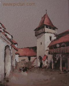 doru deliu - picturi, peisaj de toamna, peisaj, pictura