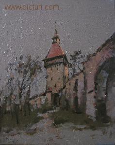 doru deliu - picturi, peisaj de toamna, peisaj, pictura