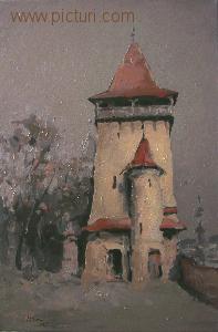 doru deliu - picturi, peisaj de toamna, peisaj, pictura