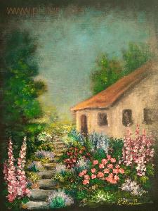 roxana gheorghiu - picturi, peisaj rural, peisaj, pictura