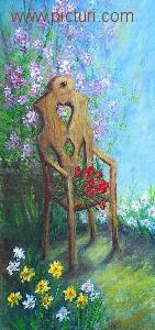 roxana gheorghiu - picturi, peisaj de primavara, natura, pictura