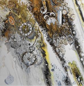 mariana oros - picturi, peisaj de toamna, abstract, pictura